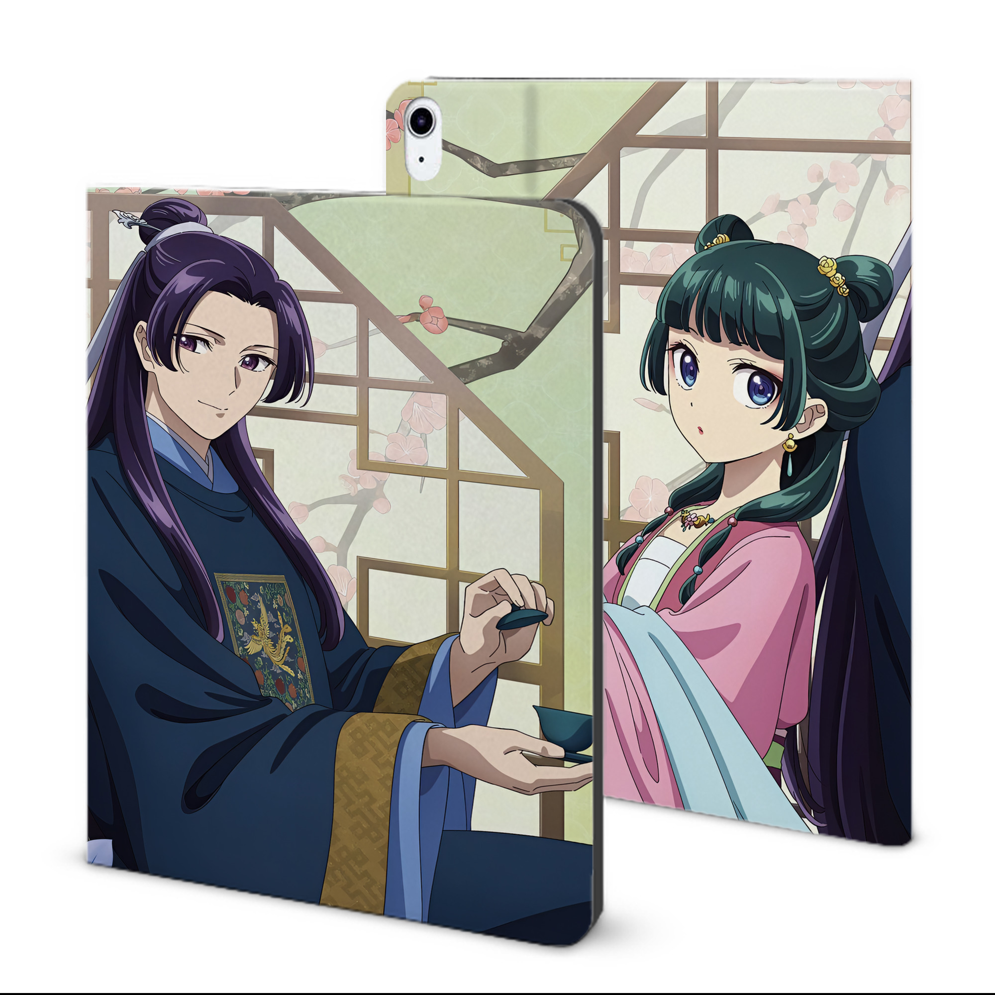 （画像用） 薬屋のひとりごと The Apothecary Diaries IPad ケース ブック型 PUレザー TPU 耐衝撃 軽量 薄型 ペン収納なし 全面保護 IPad 各モデル対応